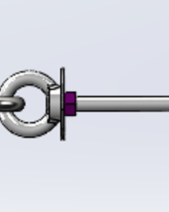 Idler roller 105mm cpl with threaded rod for DR
